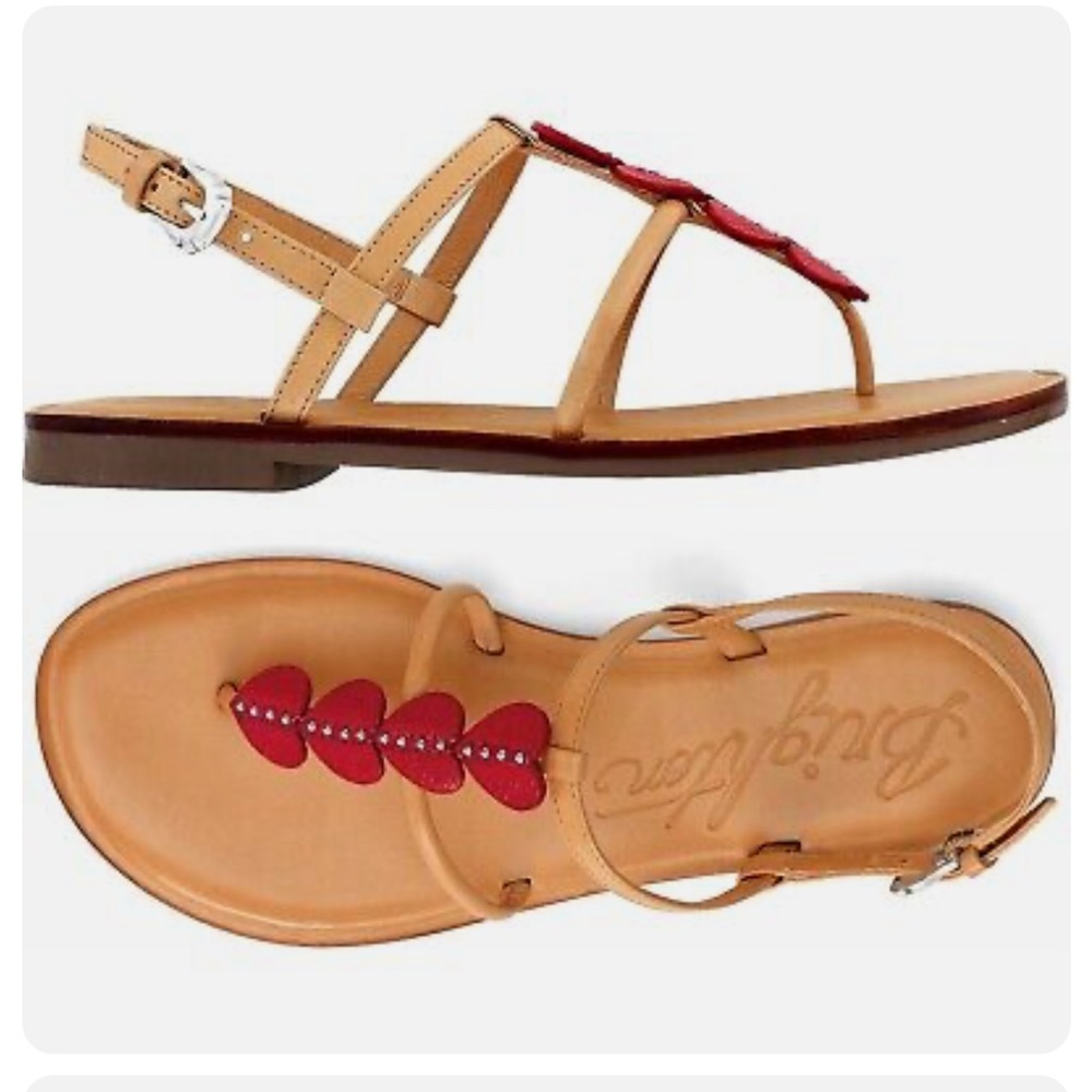 brighton red heart sandal